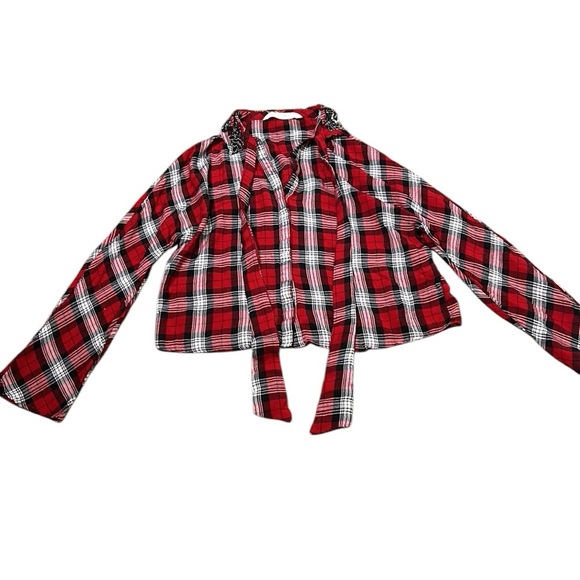 Zara shirt,womenS,checkered,plaid,boxy,bow,,beaded,rodeo
Country concert! - Picture 7 of 16